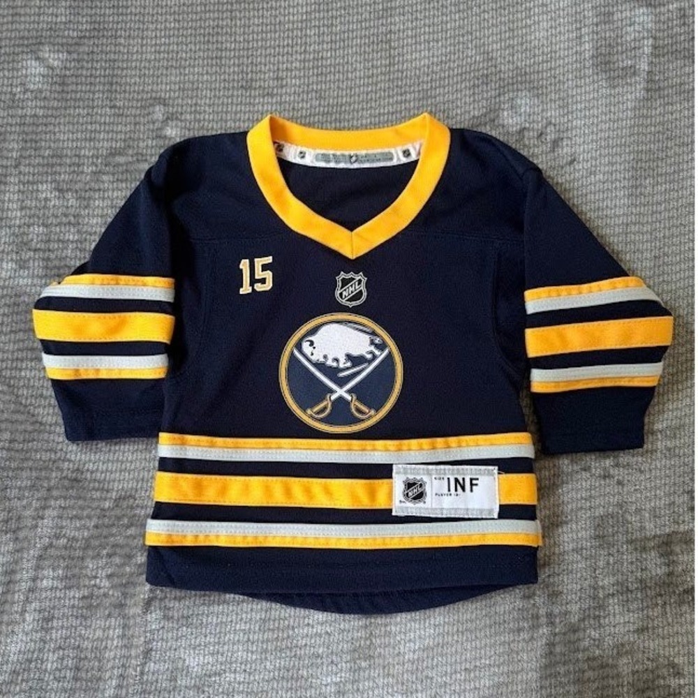 NHL Buffalo Sabres Jack Eichel #15 Infant Jersey Navy Blue 12/24M